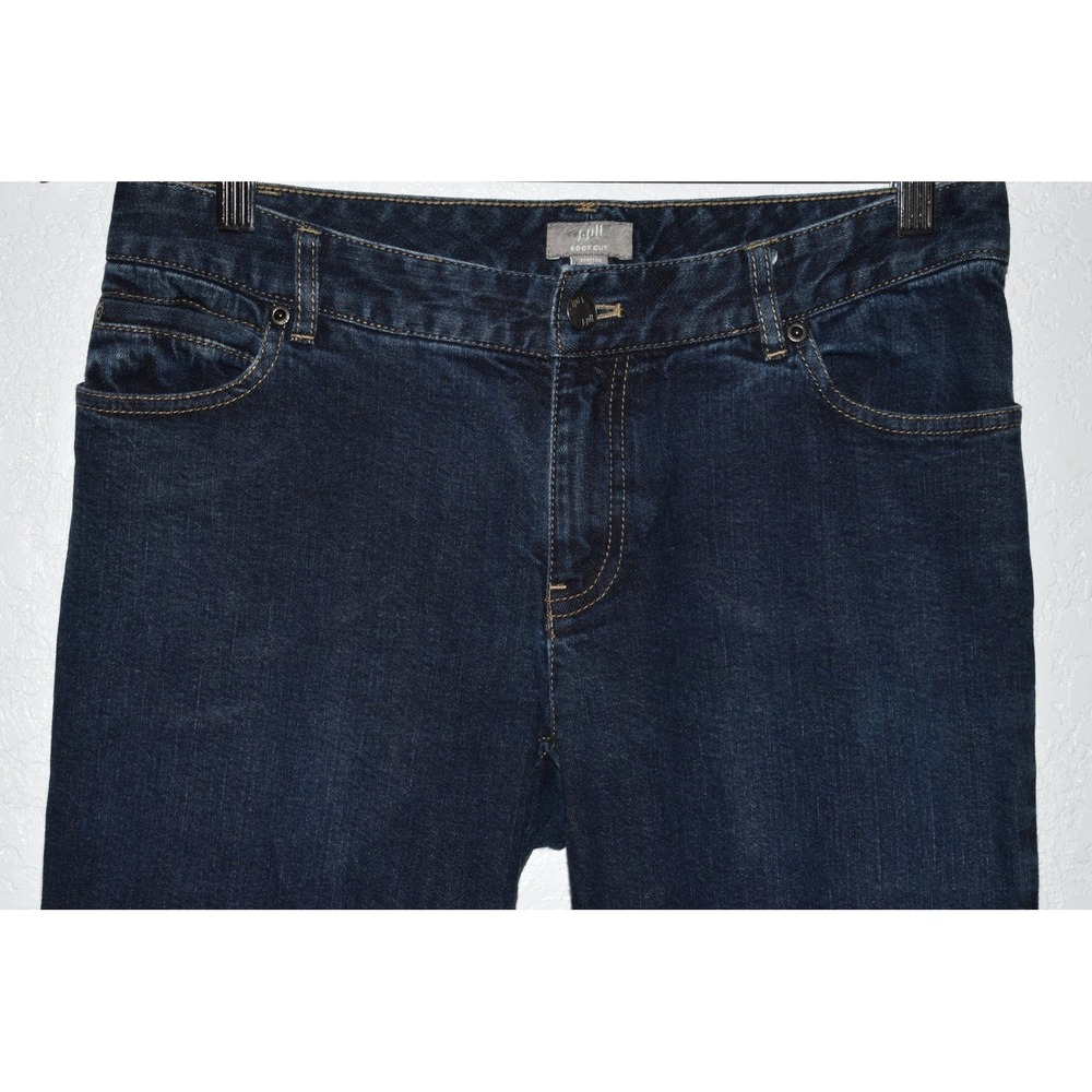 J. Jill Womens Dark Wash Stretch Bootcut Jeans Size 6 Indigo Denim Pants